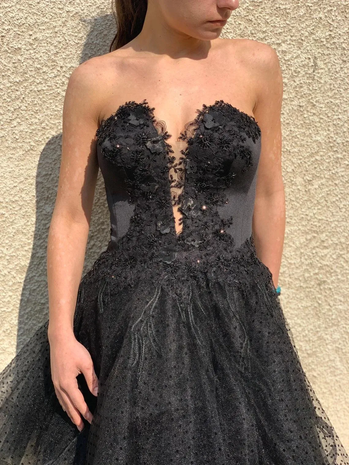 Short Black Wedding Dress