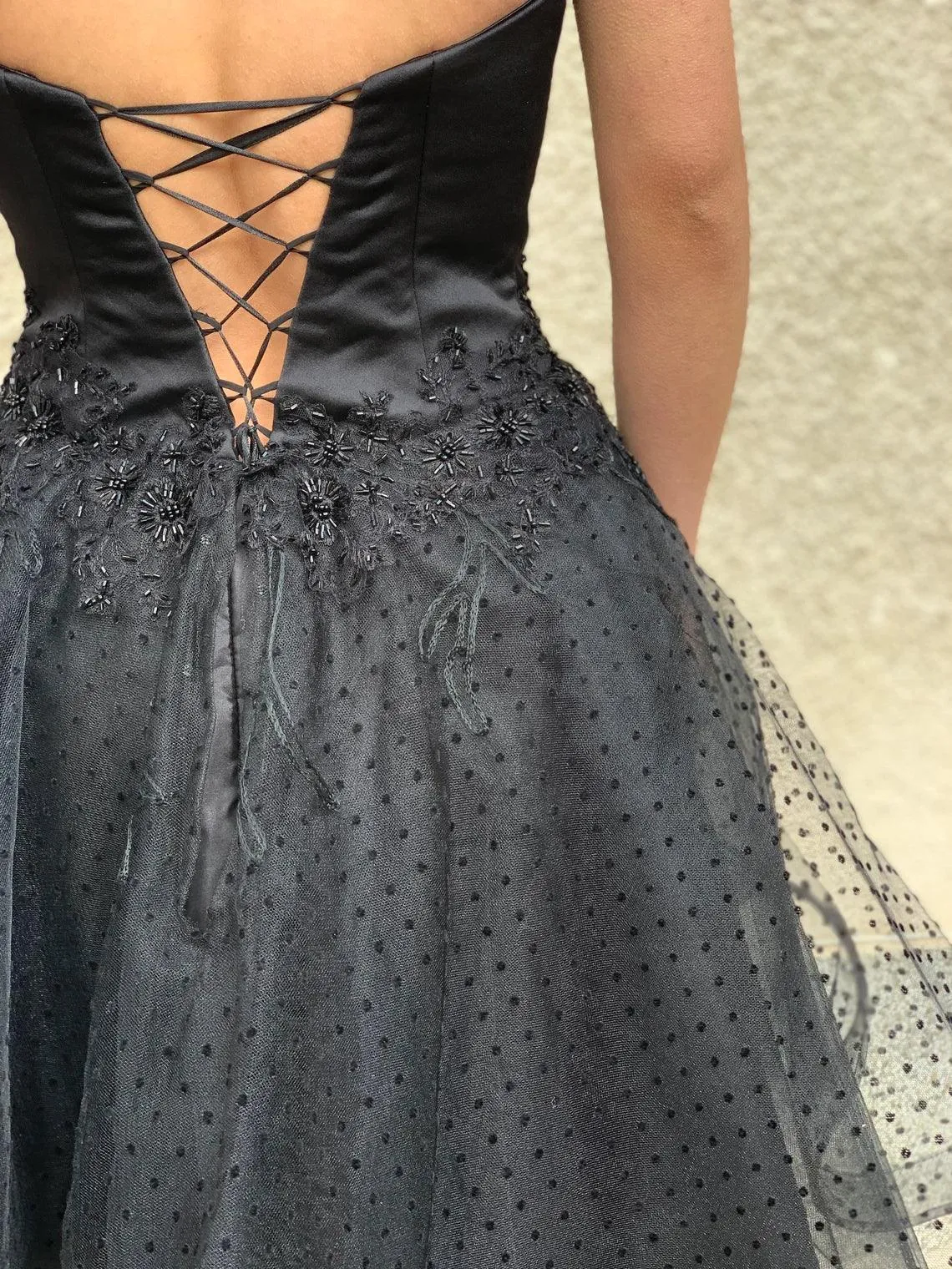 Short Black Wedding Dress