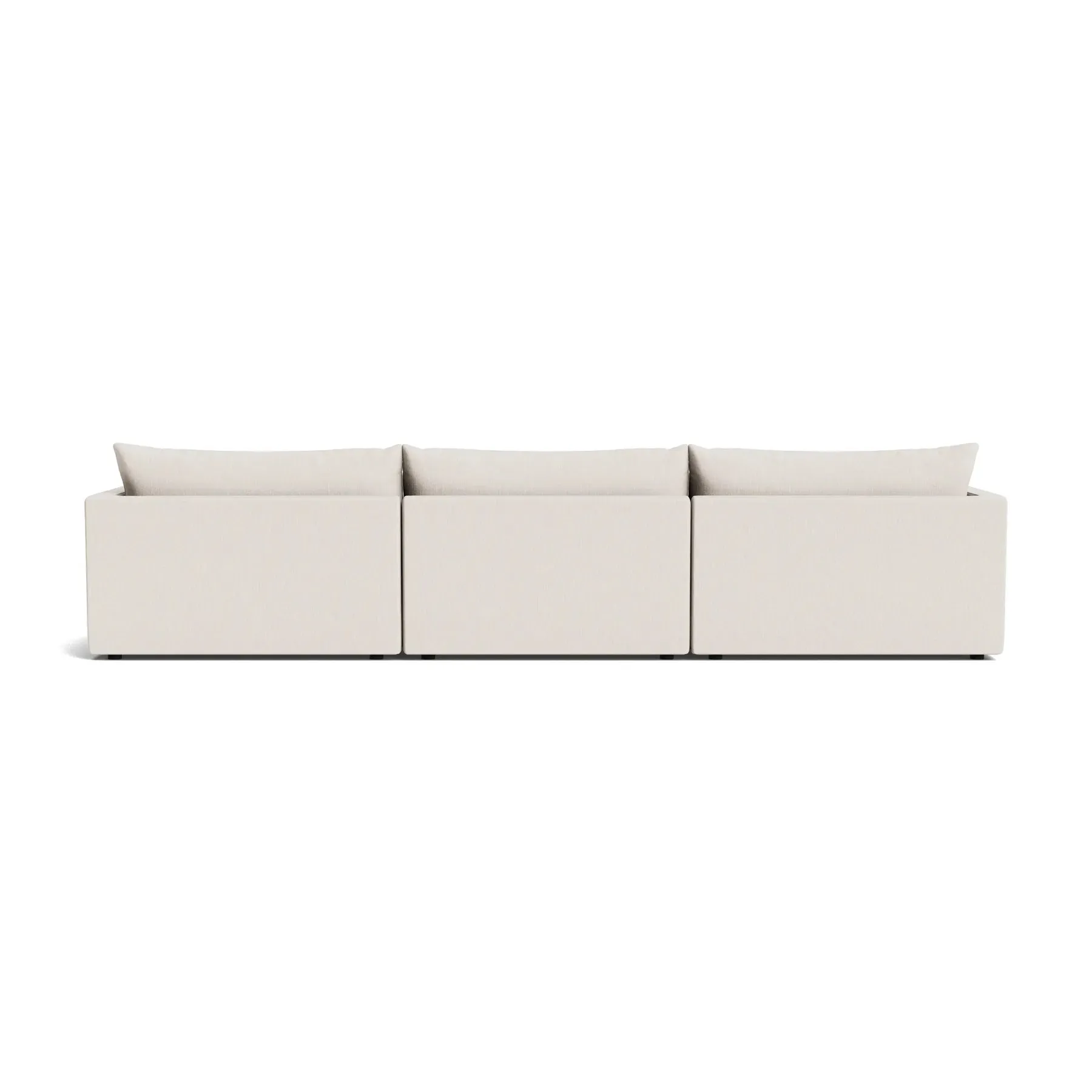 Sidney Slipcover 4 Seater Chaise Sofa - Silex Off White