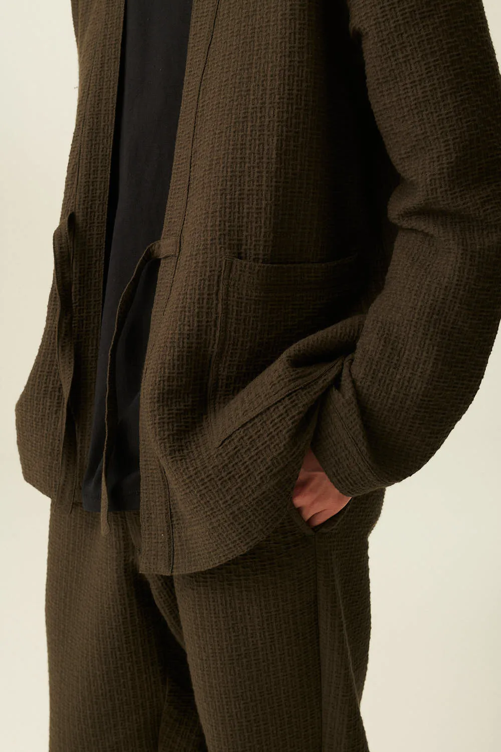 SIGMUND DARK JACQUARD - DARK GREEN