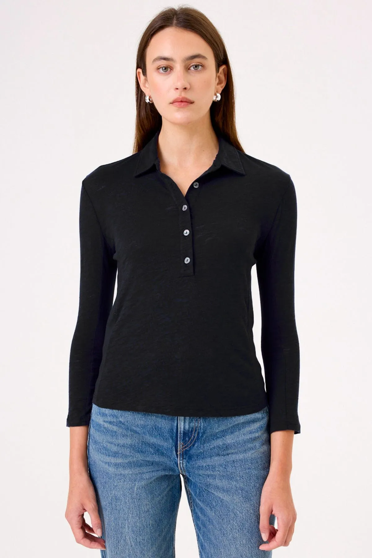 Slub   Jersey Polo Tee