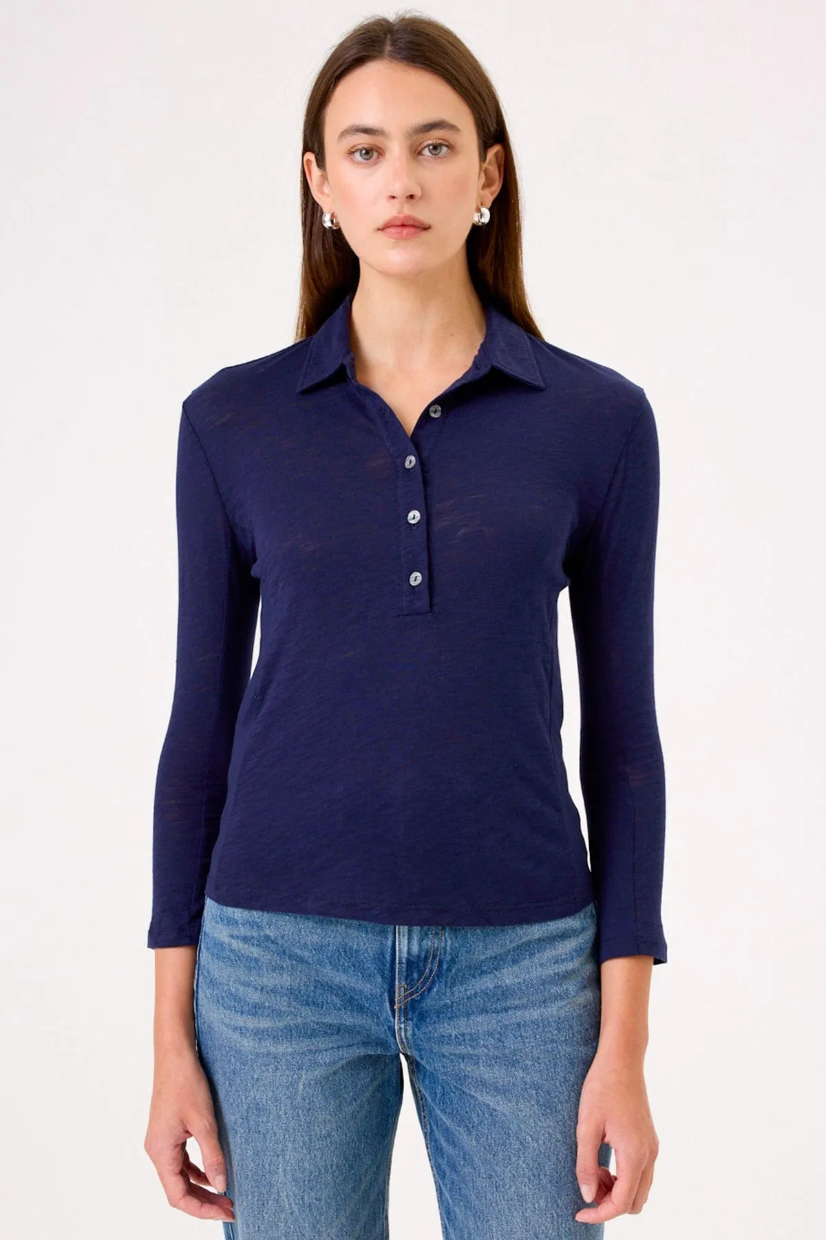 Slub   Jersey Polo Tee
