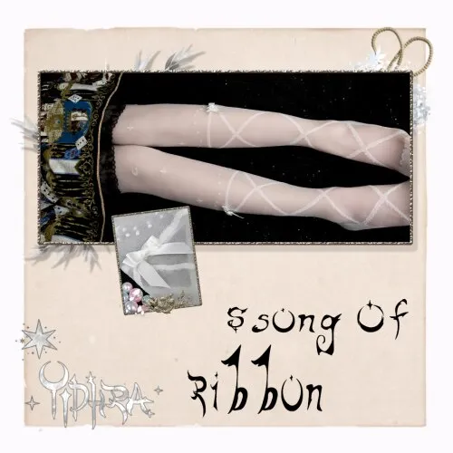 Song of Ribbon ~ Sweet White Summer Tights Lolita Thigh High Stockings by Yidhra