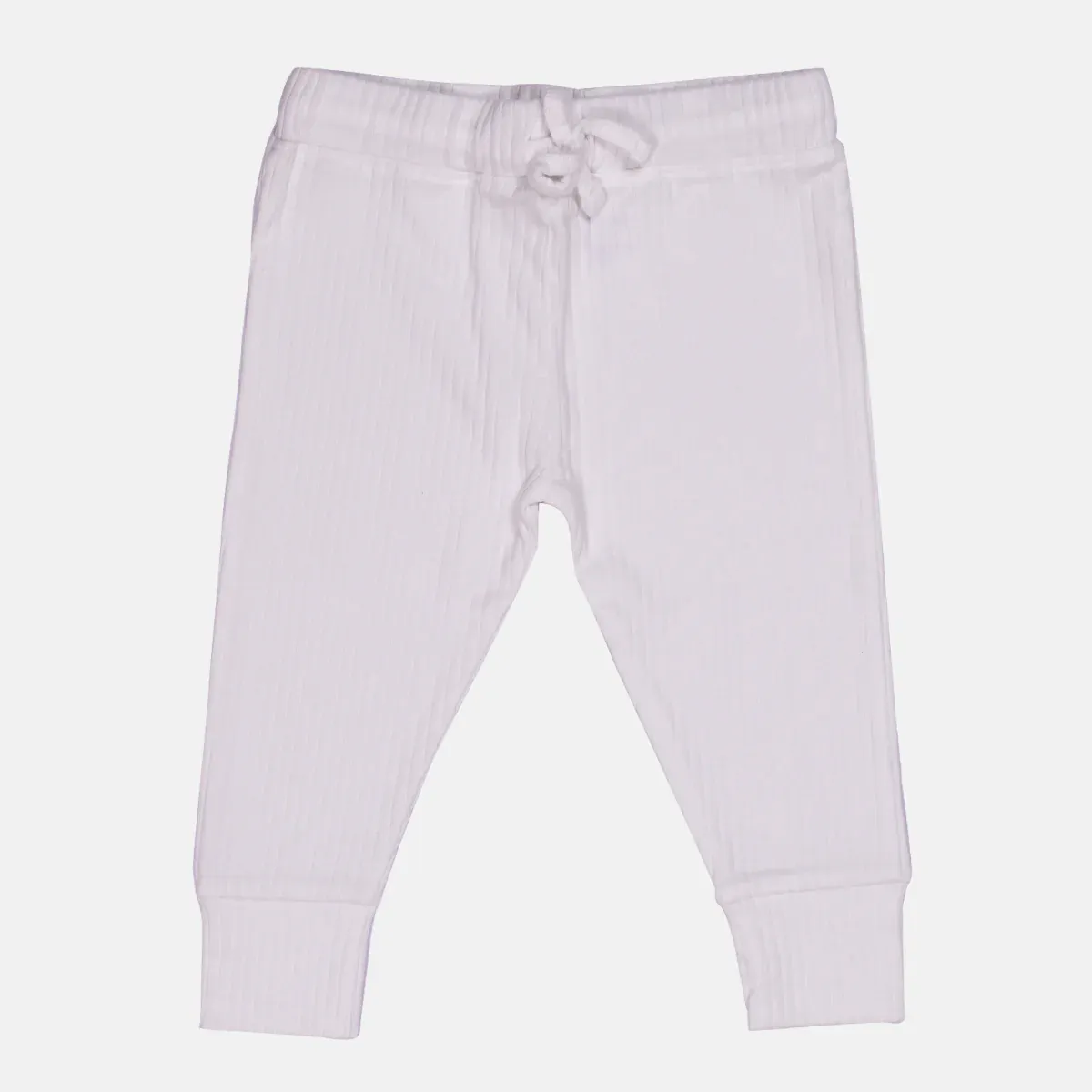 Sugar White Ribbed Bottoms
