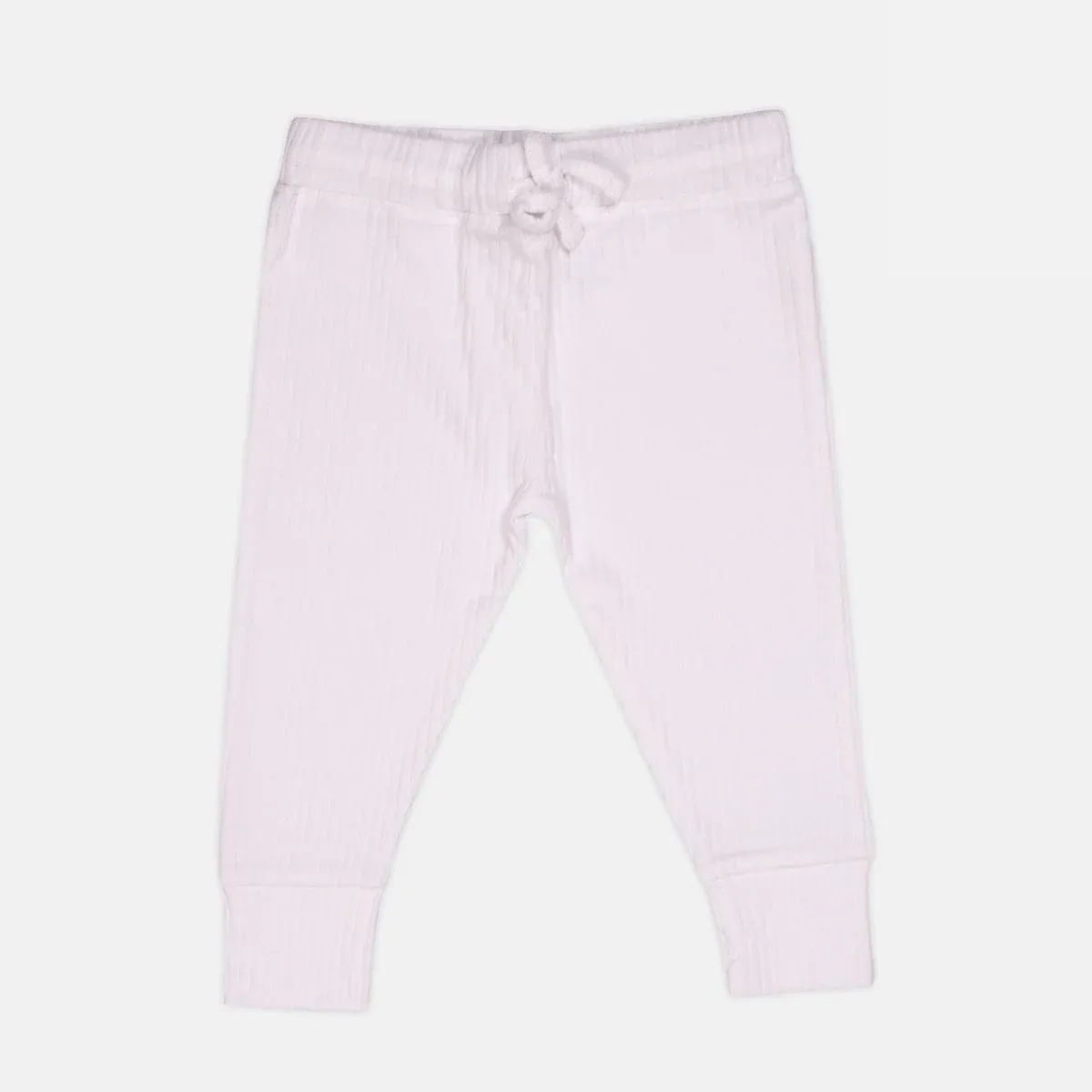 Sugar White Ribbed Bottoms