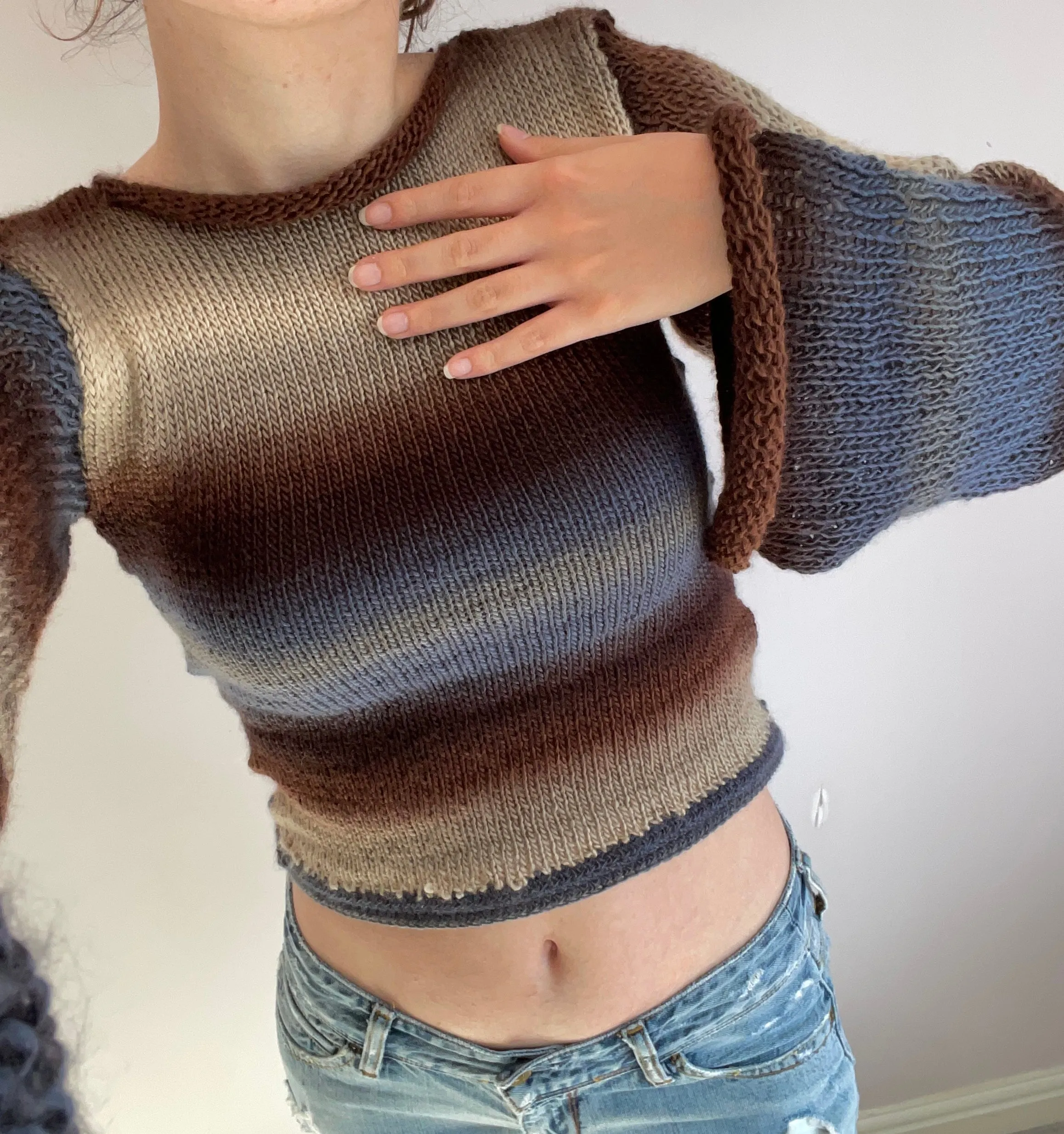 The Seashell Sweater - handmade knitted flared sleeve jumper