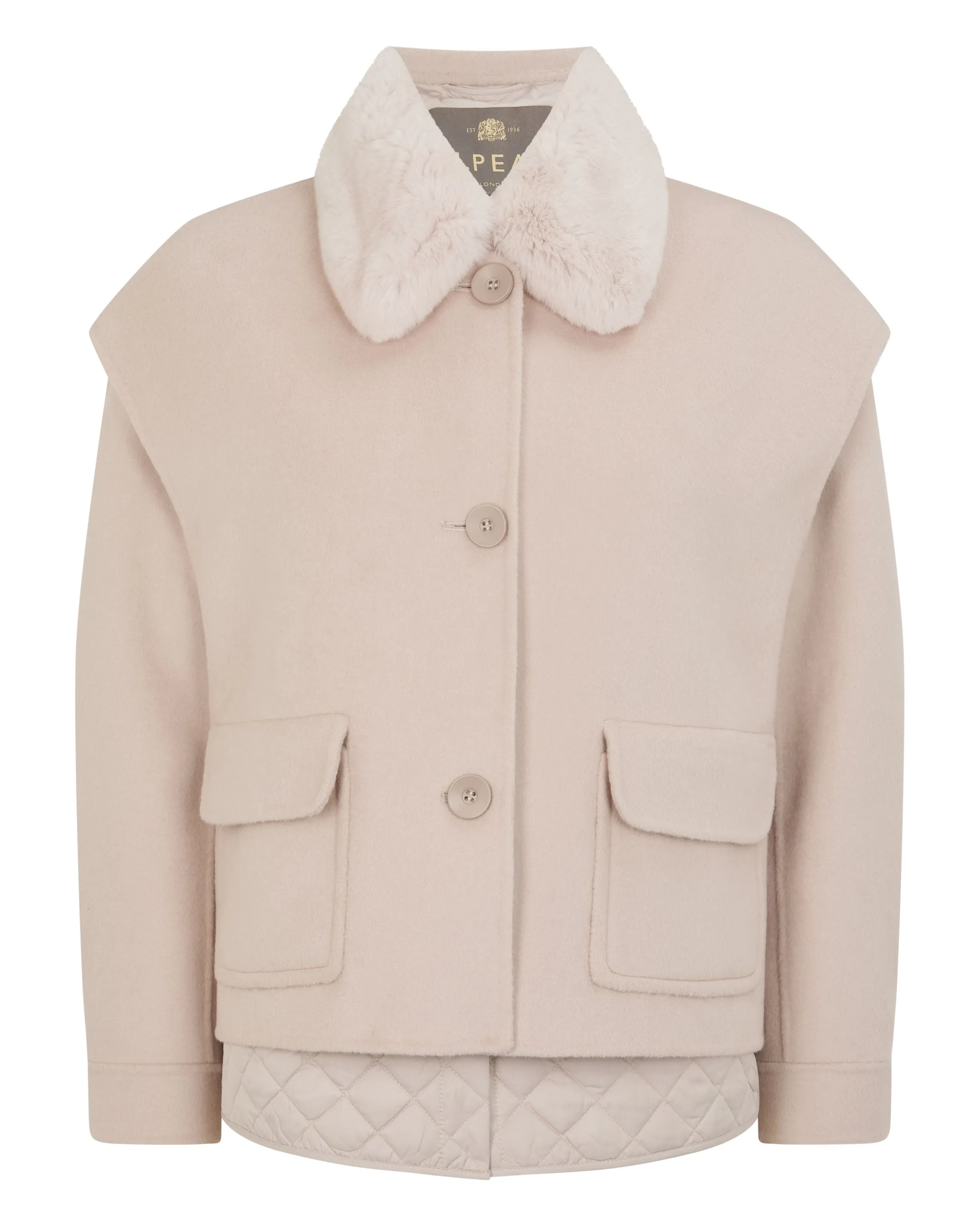 Women's Emeline Woven Double Coat Snow Grey